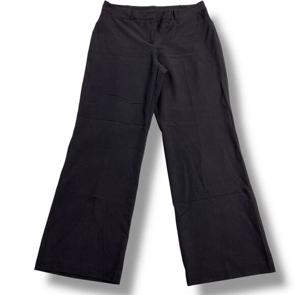 George Womens Dress Pants Stretch Bootcut Solid Black Career Office Size 10 - Picture 1 of 9